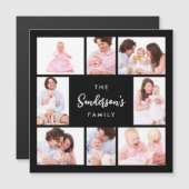 8 Sections Family Photo in Black Frame (Voorkant / Achterkant)