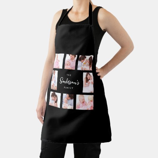 8 Sections Family Photo in Black Frame Schort (Insitu)