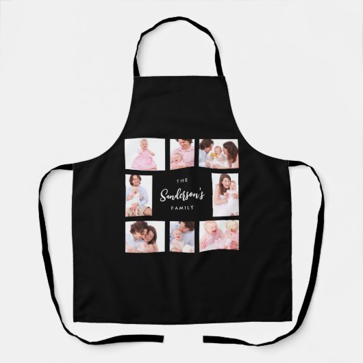8 Sections Family Photo in Black Frame Schort (Voorkant)
