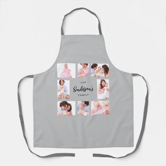 8 Sections Family Photo in Gray Frame Schort (Voorkant)