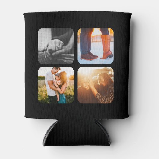 8 Sjabloon van het Net van de Foto Dubbelzijdig Zw Blikjeskoeler (Voorkant)