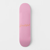  8" Skateboarddek (roze) Persoonlijk Skateboard (Voorkant)