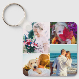 8 Sleutelhanger met dubbelzijdig metaalkorrelig fo