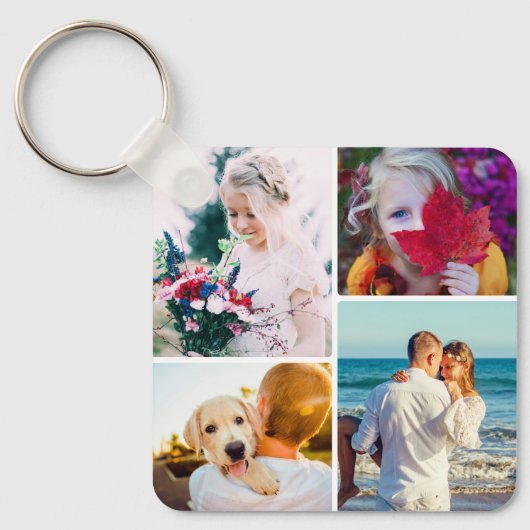 8 Sleutelhanger met dubbelzijdig metaalkorrelig fo (Voorkant)