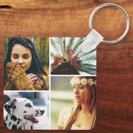 8 Sleutelhanger met dubbelzijdig metaalkorrelig fo (Achterkant)