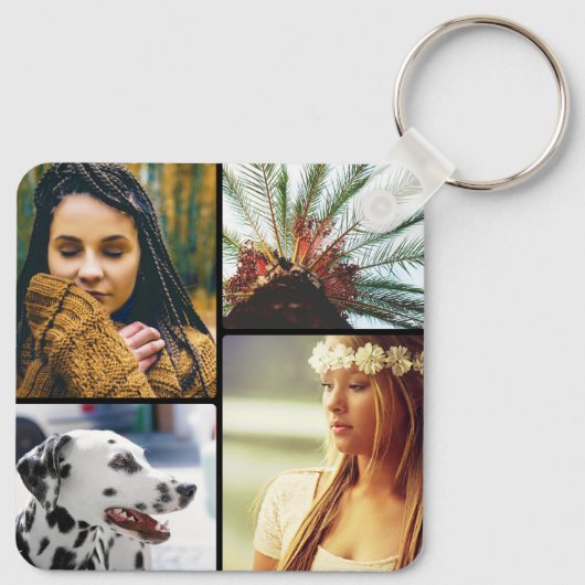 8 Sleutelhanger met dubbelzijdig metaalkorrelig fo (Achterkant)