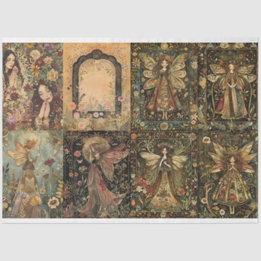 8 SM Sprookjesontwerp Decoupage Journal Tissue Pap Tissuepapier (Voorkant)