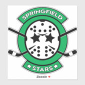 8" Springfield Stars Venster Klinken Sticker (Vel)