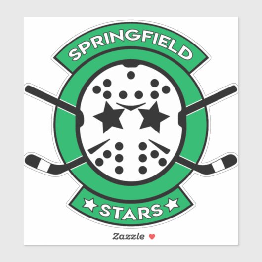 8" Springfield Stars Venster Klinken Sticker (Vel)