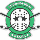 8" Springfield Stars Venster Klinken Sticker (Voorkant)