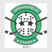 8" Springfield Stars Venster Klinken Sticker (Vel)