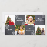 8 Squares Snow Chalkboard - kerstfotokaart Feestdagenkaart<br><div class="desc">8 vierkanaals horizontaal karton - kerstfotokaart</div>
