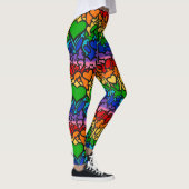 8-streep Regenboog Pride Squiggle Leggings (Rechts)