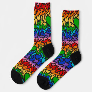 8-streep Regenboog Pride Squiggle Sokken