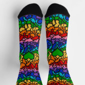8-streep Regenboog Pride Squiggle Sokken (Top)