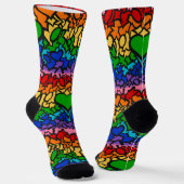 8-streep Regenboog Pride Squiggle Sokken (Gebogen)