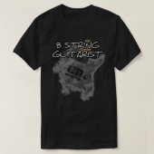 8 String Guitarist Extended Range Electric Guitar T-shirt (Design voorkant)
