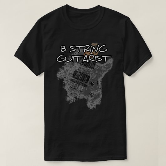 8 String Guitarist Extended Range Electric Guitar T-shirt (Design voorkant)