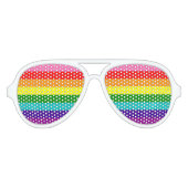 8-Stripe gekleurde vlag Aviator Zonnebril (Voorkant)