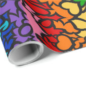 8-Stripe Rainbow Pride Squiggle Cadeaupapier (Rol Hoek)