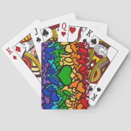 8-Stripe Rainbow Pride Squiggle Pokerkaarten