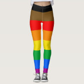 8-Striped LGBT Pride vlag Leggings (Voorkant)