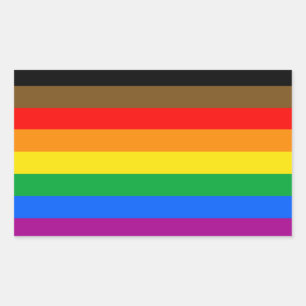 8-Striped LGBT Pride vlag Rechthoekige Sticker