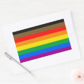 8-Striped LGBT Pride vlag Rechthoekige Sticker (Envelop)