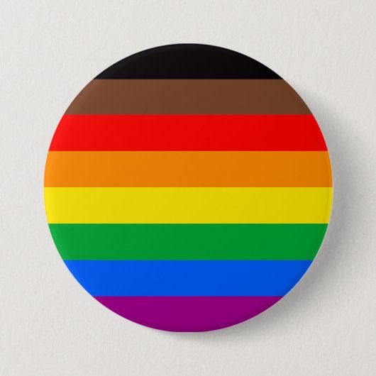 8-Striped LGBT Pride vlag Ronde Button 7,6 Cm (Voorkant)