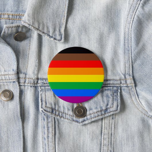 8-Striped LGBT Pride vlag Ronde Button 7,6 Cm (In situ)