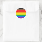 8-Striped LGBT Pride vlag Ronde Sticker (Tas)