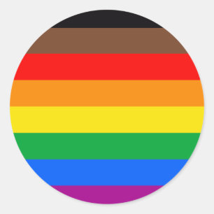 8-Striped LGBT Pride vlag Ronde Sticker