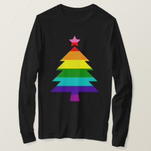 8 Stripes LGBT Pride Flag Regenboogkerstboom T-shirt