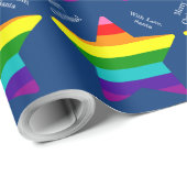 8 Stripes LGBT Pride Flag Stars LGBTQ Kerstmis Cadeaupapier (Rol Hoek)
