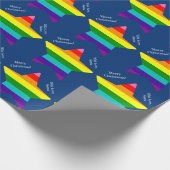 8 Stripes LGBT Pride Flag Stars LGBTQ Kerstmis Cadeaupapier (Hoek)
