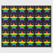 8 Stripes LGBT Pride Flag Stars LGBTQ Kerstmis WR Cadeaupapier (Vlak)
