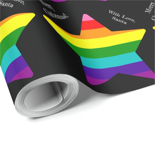 8 Stripes LGBT Pride Flag Stars LGBTQ Kerstmis WR Cadeaupapier (Rol Hoek)