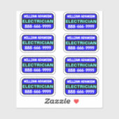 8 stuks elektricien naam & telefoonnummer - promot sticker (Vel)