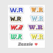 8 STUKS - Monogram Gemerkte Vinylstickers voor Ele Sticker (Vel)