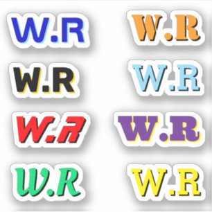 8 STUKS - Monogram Gemerkte Vinylstickers voor Ele Sticker