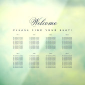 8 Tabel Transparante marineblauwscriptsessiekaart Raamsticker (Vel 3)