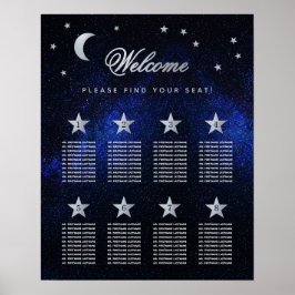 8 Tabelhemelhemelhemelvaart Sterren Zittingskaart Poster