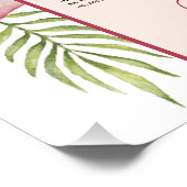 8 Tafel Hawaii Bruiloft Tropische Boog Zitgrafiek Perfect Poster (Hoek)