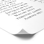 8 tafel Moody Floral Bourgondië bruiloft zitschema Poster (Hoek)