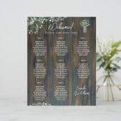 8 Tafel Rustieke Hout Gypsophila Zitplaatskaart (Staand voorkant)