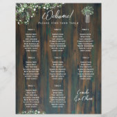 8 Tafel Rustieke Hout Gypsophila Zitplaatskaart (Voorkant)