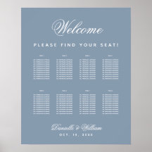 8 Tafel Stof Blauw Bruiloft Eenvoudige Zitplaatska