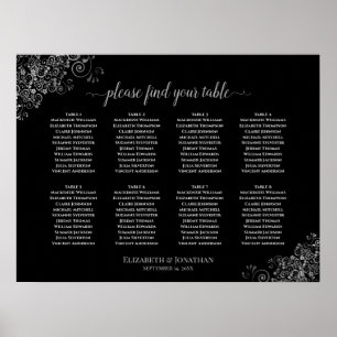 8 Tafel zwarte bruiloft Zilverliefilm Poster