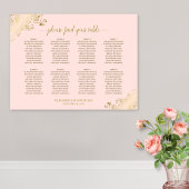 8 Tafelbruinzittenden Schema Blush Pink & Gold Poster