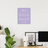 8 Tafellavender Paars bruiloft Poster (Thuiskantoor)